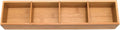 Bamboo Wood 4-Part Drawer Organizer with Removable Dividers, 17-1/2" x 4" x 2-1/2" W4856