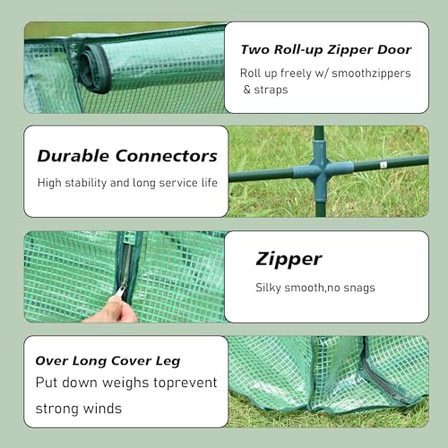 6 ft. x 3 ft. x 3ft. Mini Greenhouse with 2 Zipper Doors K7817