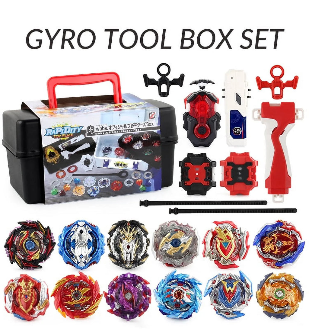 12 Pieces Bey Battling Top Blade Burst Gyro Toys Set with 4D Launcher Grip F19727