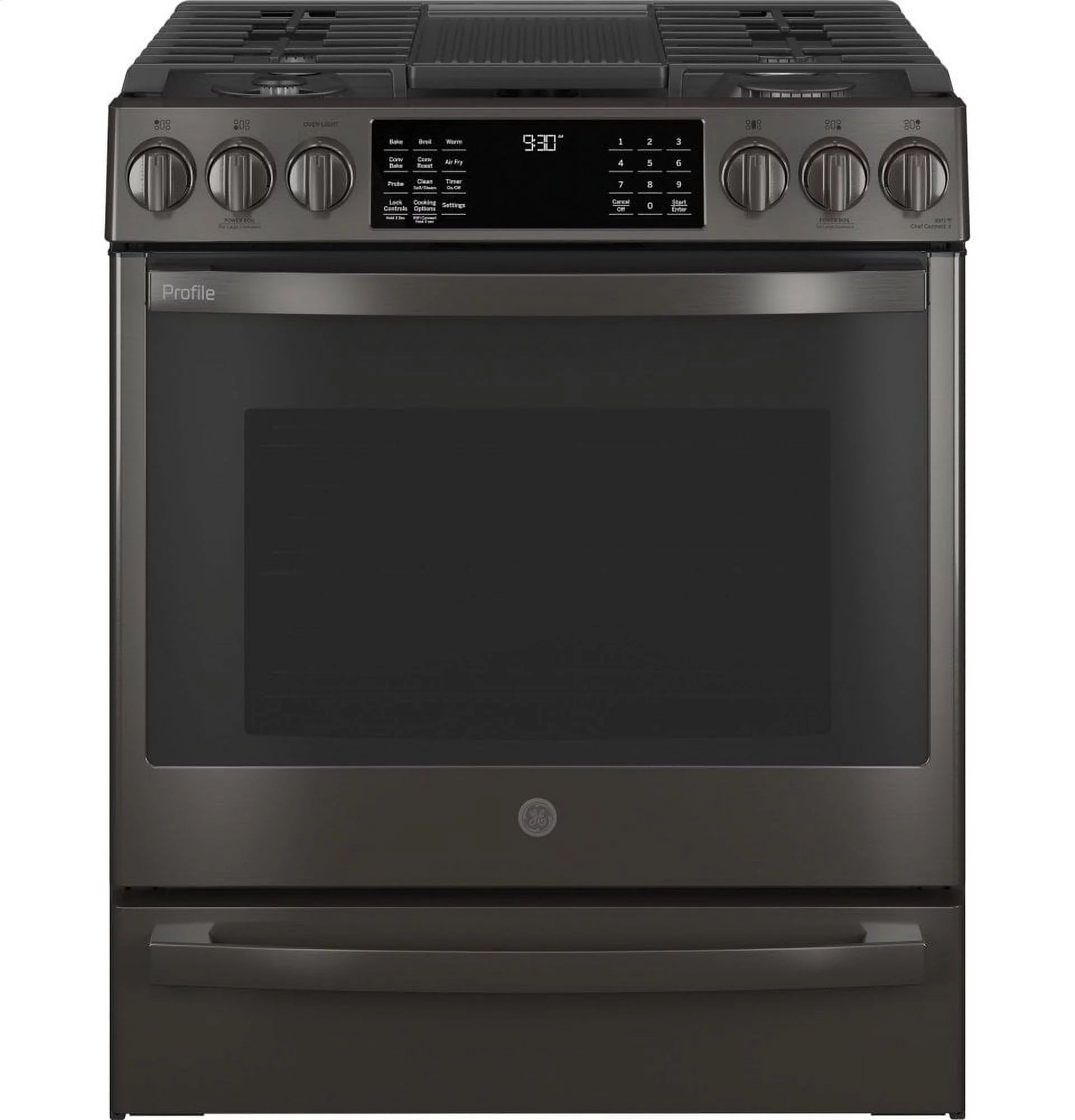 Black Stainless Steel Slide In Gas Range Q362
