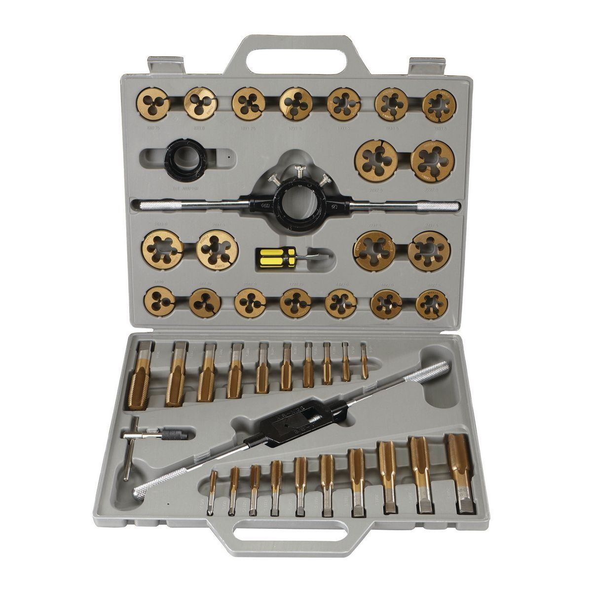 45-Piece Titanium Nitride-Coated Alloy Steel Tap & Die Set C5238