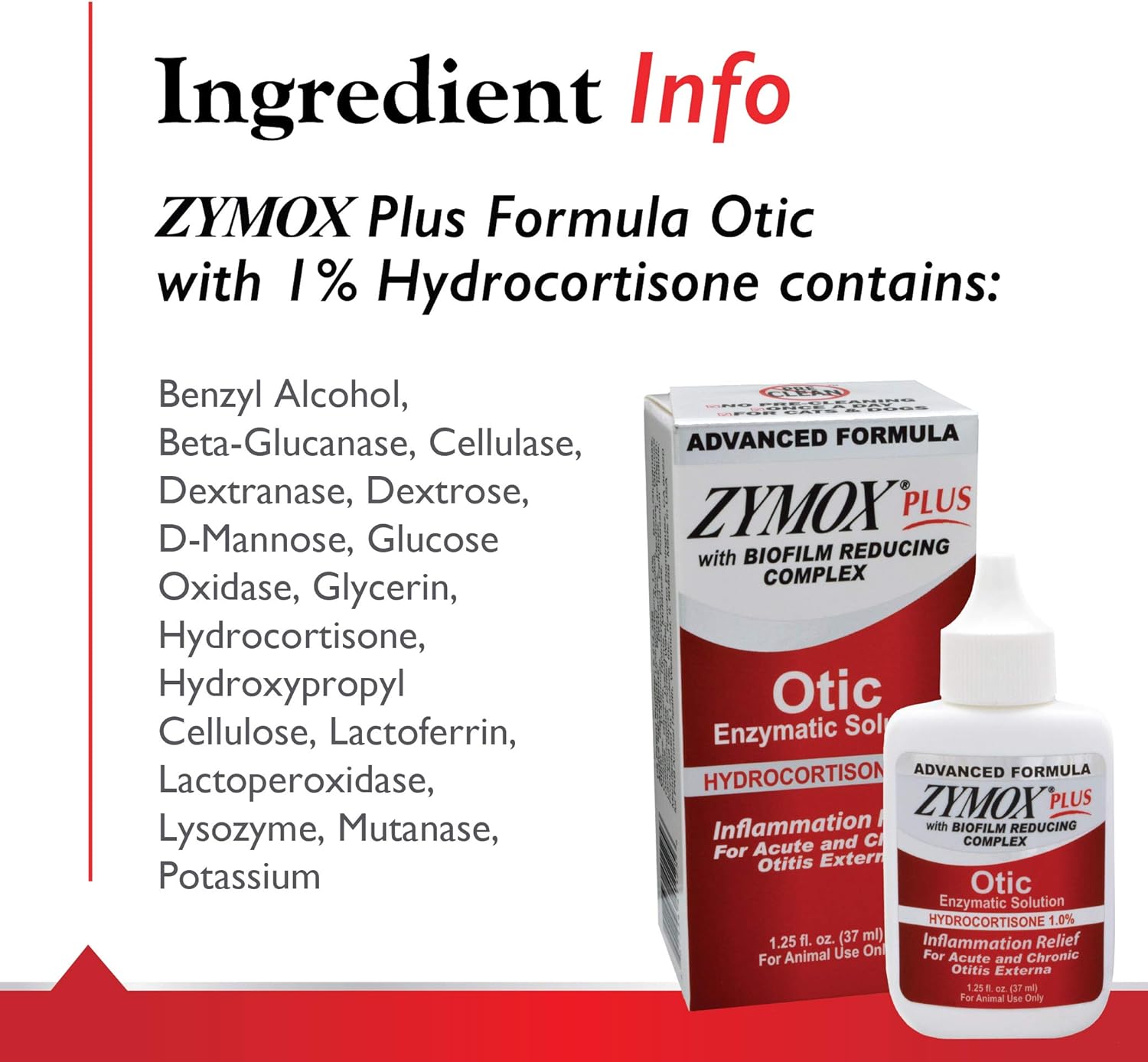 1.25 oz Enzymatic Ear Solution with 1% Hydrocortisone F784