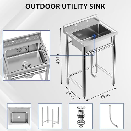 Stainless Steel Utility Sink M3295