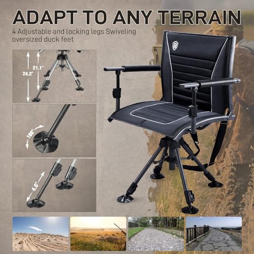 Black Adjustable Folding Hunting Chair P576676