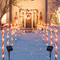 2PK 12 PCS 8 Modes Solar Candy Cane Lights 15FT I5365