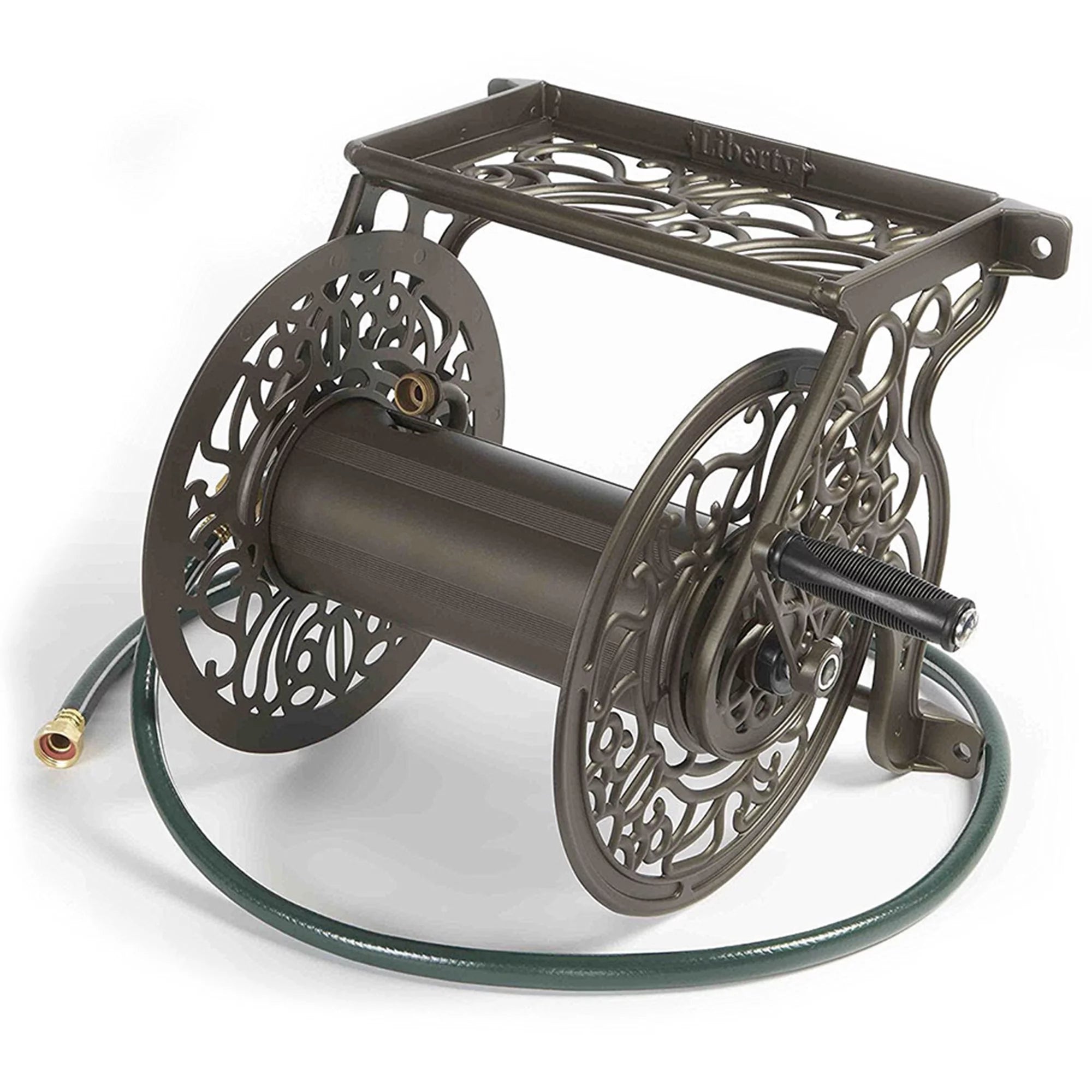 125 Foot Steel Garden Hose Wall Mounted Reel (3 Pack) U3553