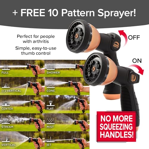 25 FT Expandable Garden Hose with Thumb Spray Nozzle K1923
