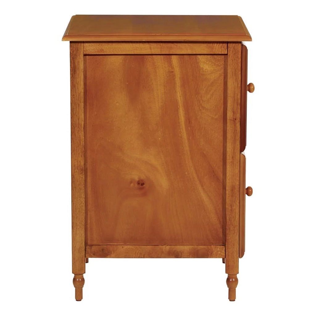 2 Drawer Wood File Cabinet in Antique Cherry D713