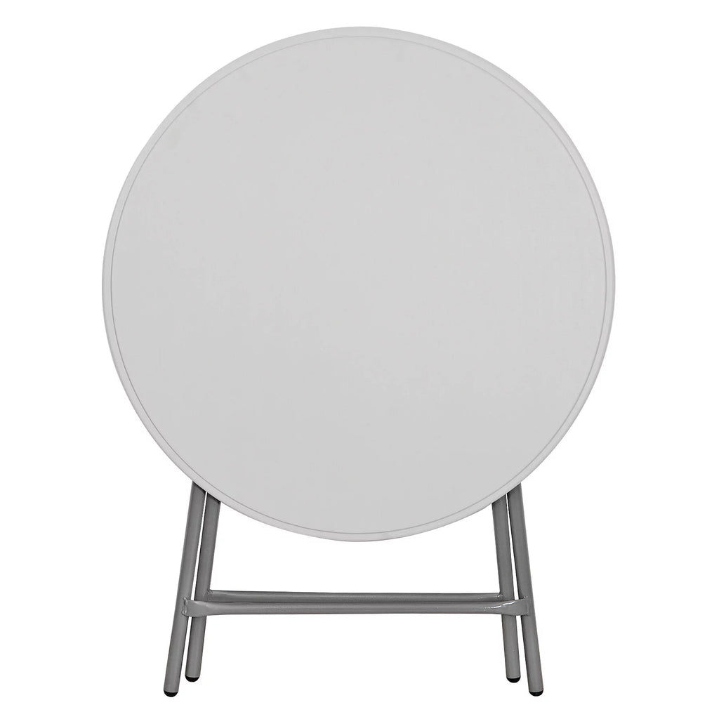 White 32" Round Plastic Dining Table Q774252