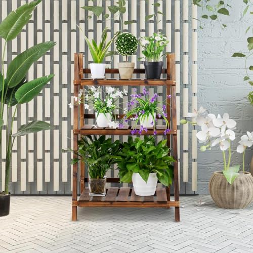 3-Tier Wooden Folding Plant Stand T181