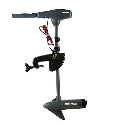 55lb Thrust Transom Mounted Saltwater Electric Trolling Motor with LED Battery Indicator (24" Shaft) J1077