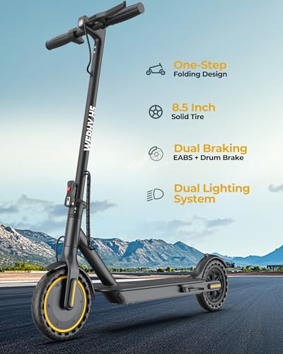 Electric Scooter with 8.5" Tire, 350W Motor, 19 MPH Top Speed, 21 Miles Max Range, Folding L4348