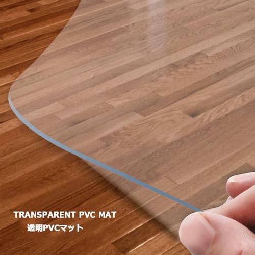Clear PVC Desk Floor Mat for Carpet 0.06" Thick Q387725