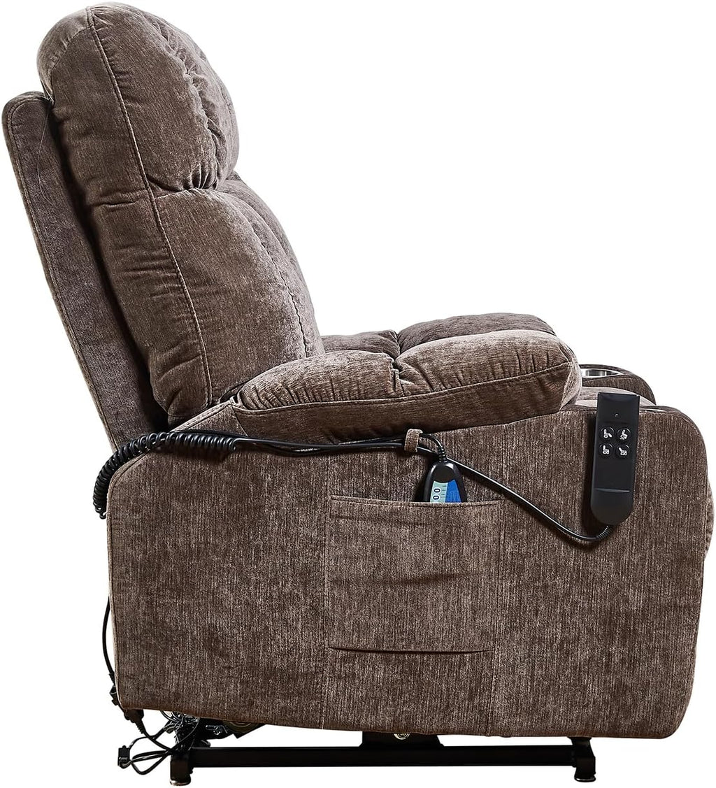Brown Dual Motor Power Lift Recliner Chair P90827