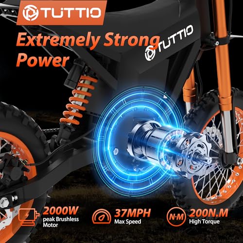 48V 21AH Electric Dirt Bike with 14"/12" Fat Tire O6580