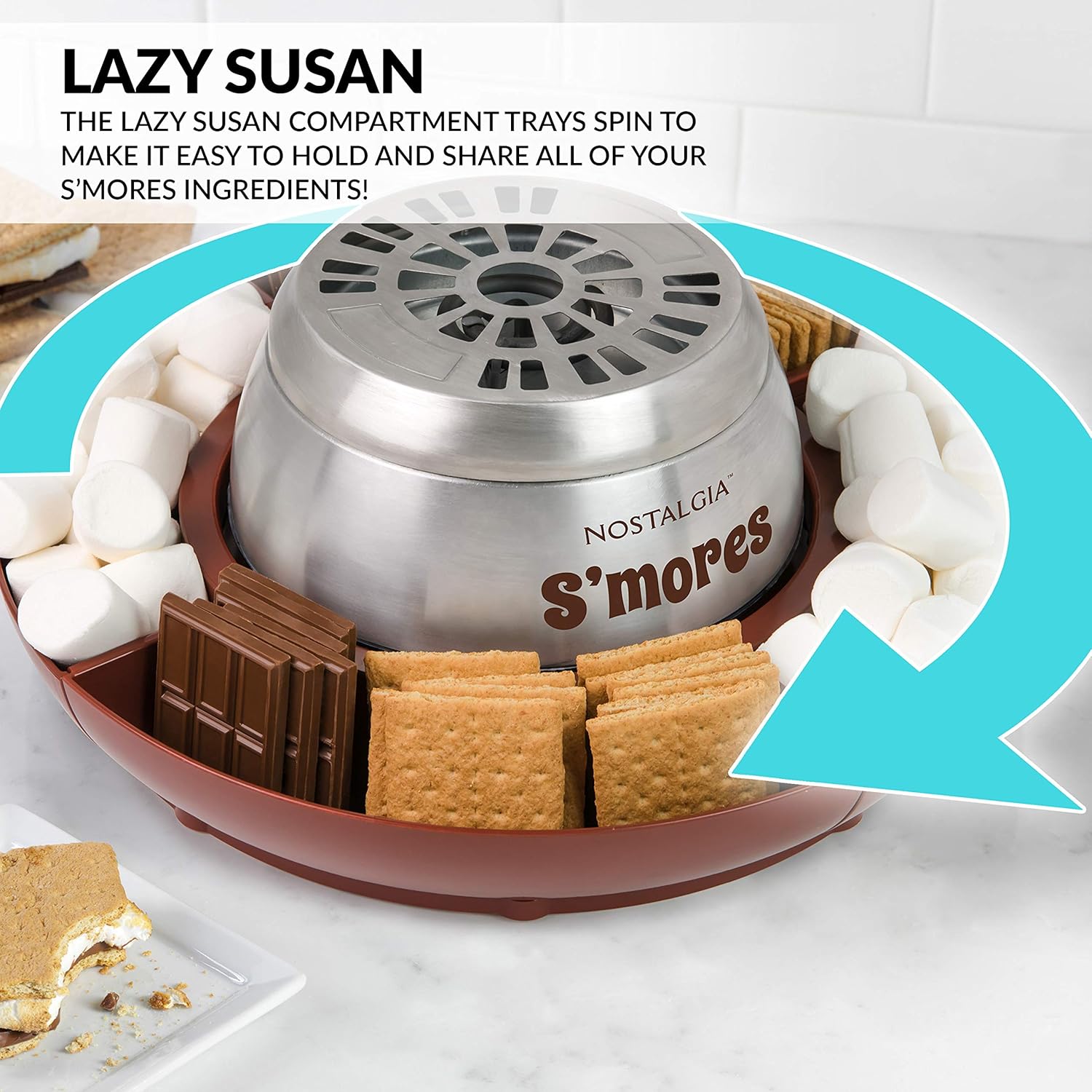 Tabletop Electric S'mores Maker with 4 Trays F89730
