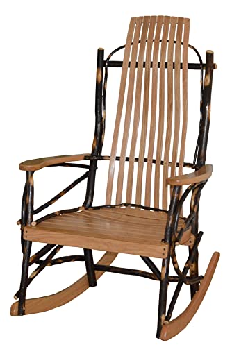 Large 9-Slat Rustic Hickory Rocking Chair O6563