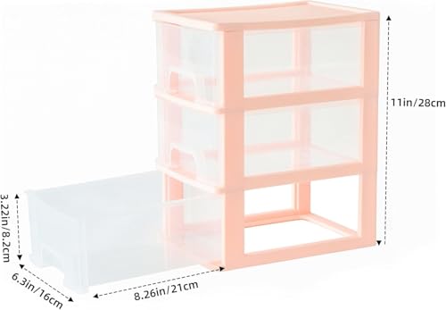 White Plastic 3 Drawer Desktop Organizer Z36015