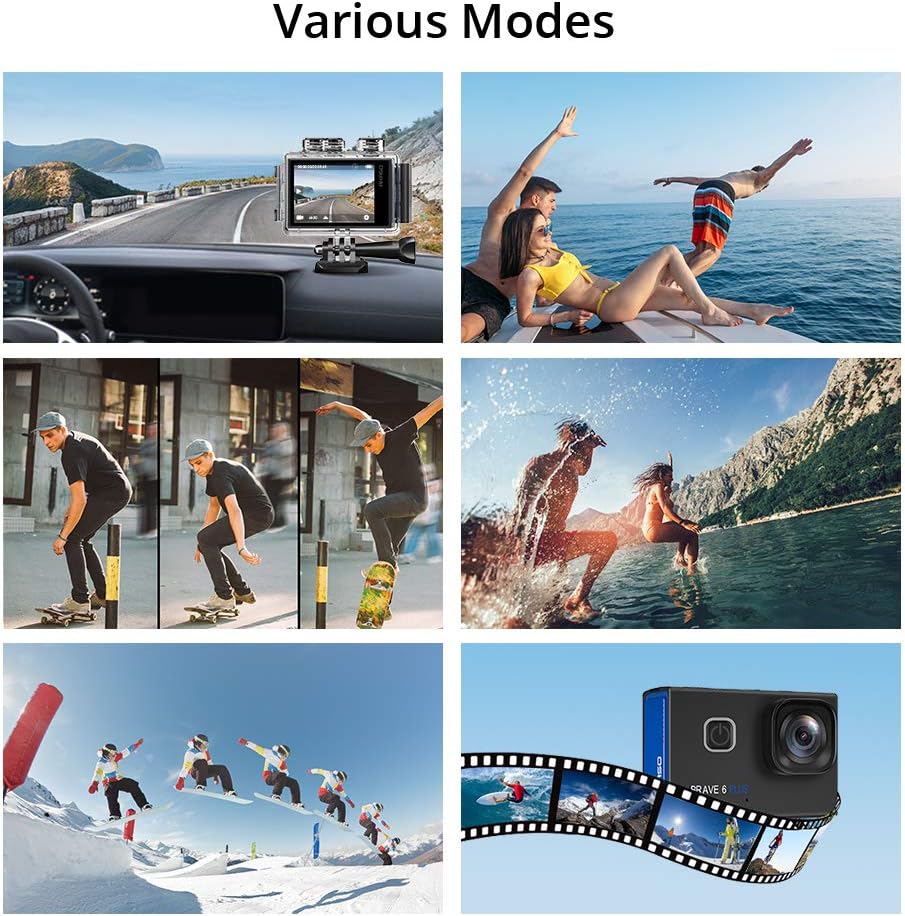 Native 4K30FPS 20MP WiFi Action Camera with Touch Screen W3003