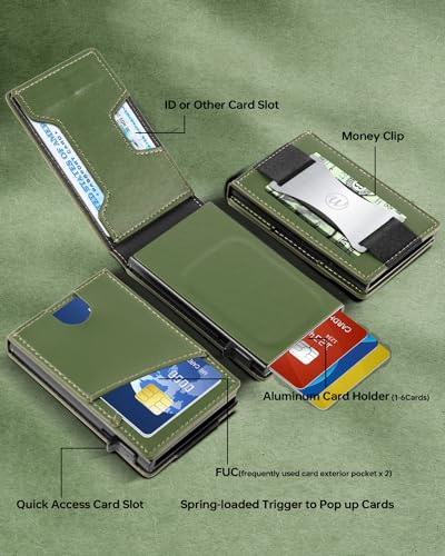 Slim Wallet Pop Up Card Holder with RFID Blocking P482821