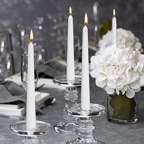 Long White Taper Candles, 30 Count, 10-inch Unscented Candlesticks M628