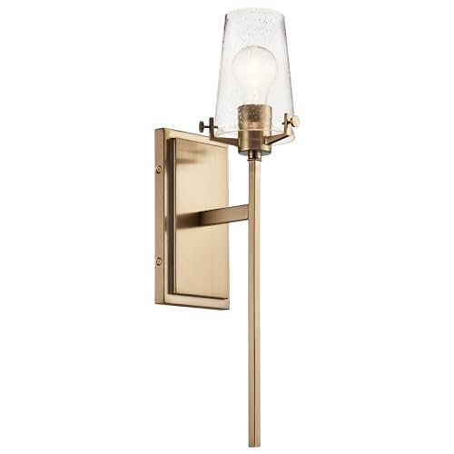 1 Light Wall Sconce with Clear Seeded Glass in Champagne Bronze M10514
