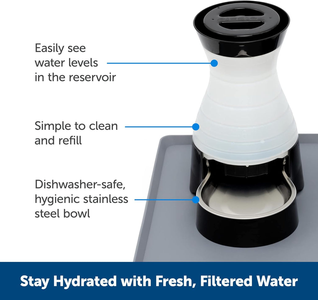 320 oz Capacity Stainless Steel Pet Water Fountain N890