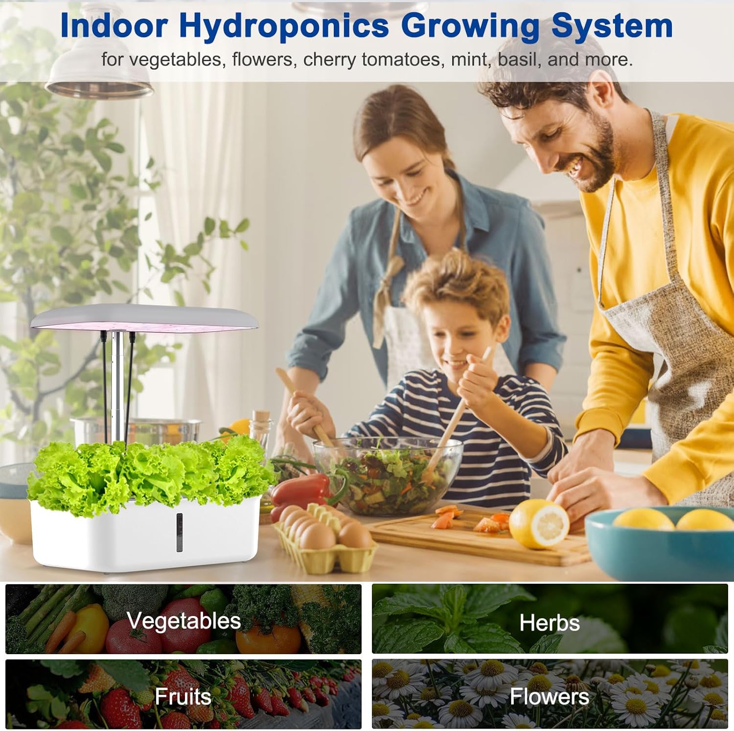 14 Pods Hydroponics Growing System with Grow Light V5474