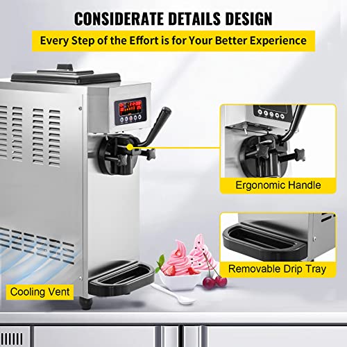 White Commercial Ice Cream Maker, 10-20L/H, 1000W U425547