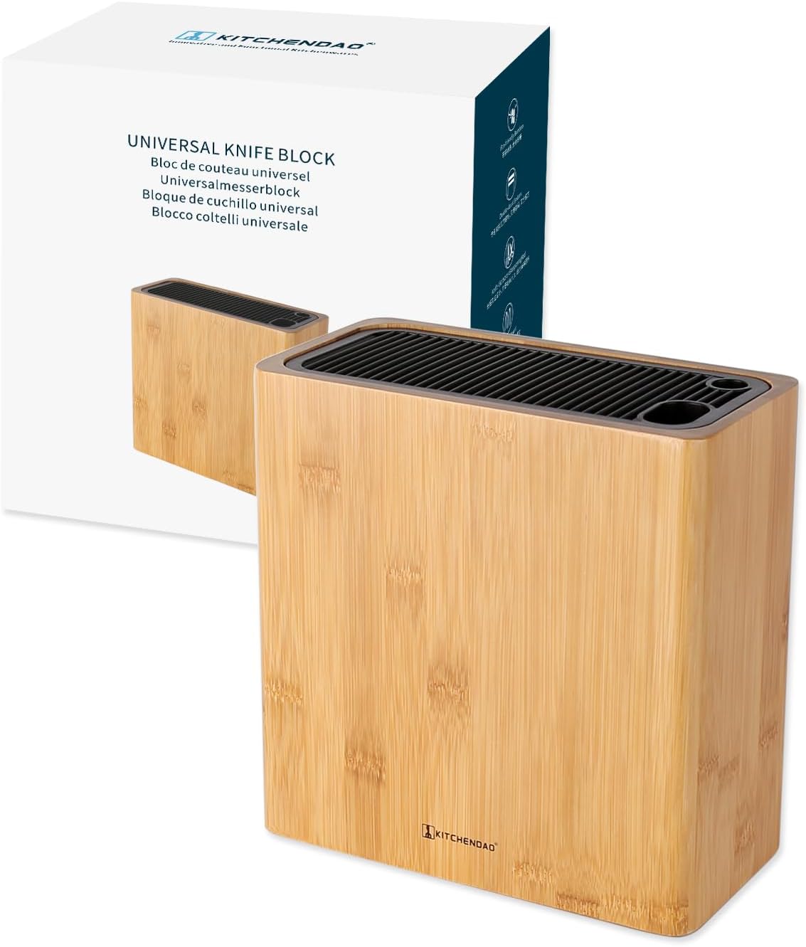 XL Bamboo Knife Block Holder with 8 Slots N87488