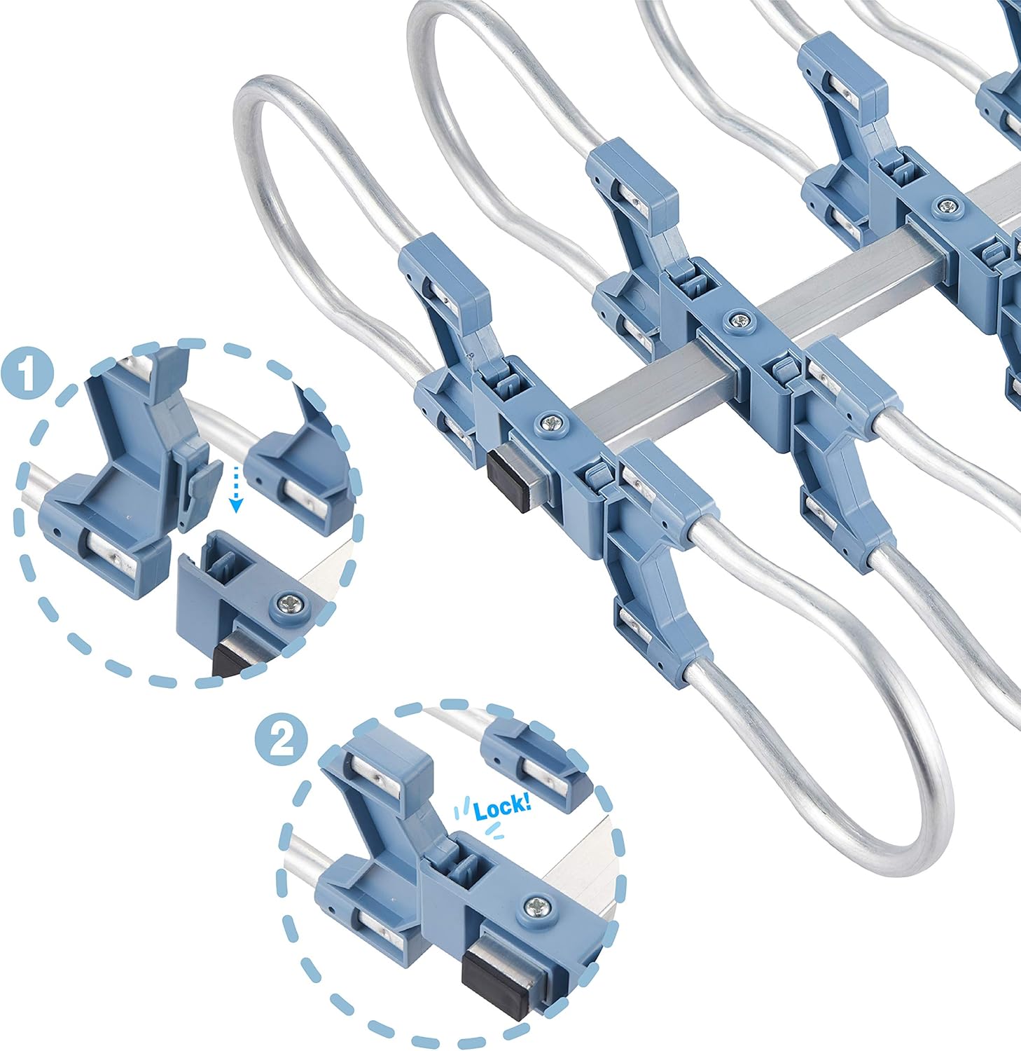 150 Miles Outdoor TV Antenna with 60FT RG6 Cable M52619