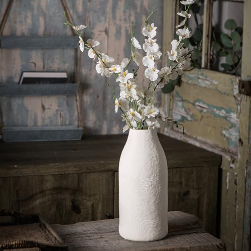 Matte White Textured Vase Set of 3 F178