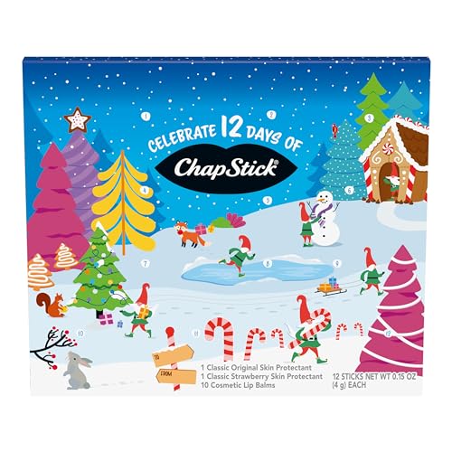 12-Pack Lip Balm Gift Set, 0.15 Oz Ea W80940