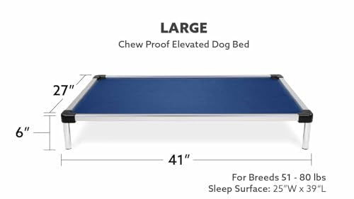 XX-Large 50"x33" Black Mesh Elevated Dog Bed Y930