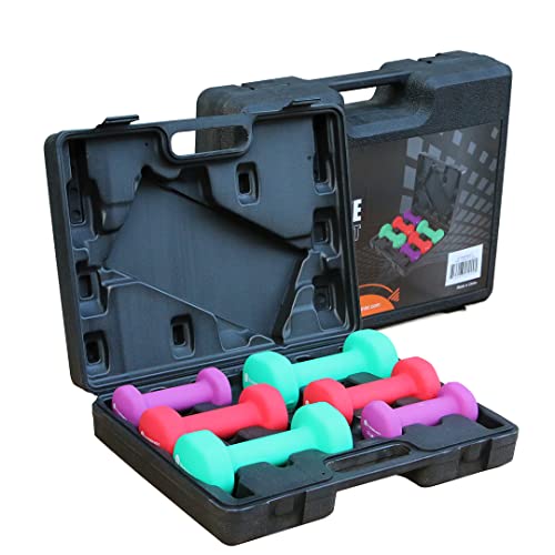 3 Pairs Dumbbell Set With Hard Plastic Case I774