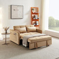 Pink Velvet Full Size Pull Out Sofa with USB Port Y144