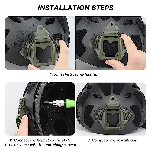 Steel Helmet NVG Mount Shroud Bracket Base Z3051