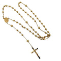 22 inches Solid Gold Rosary Necklace C1064