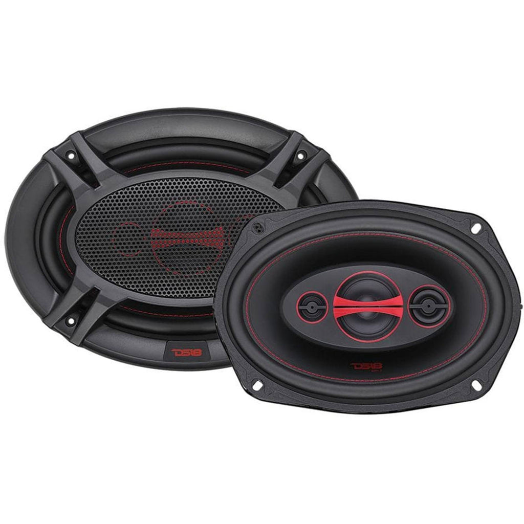 6 x 9 inch 4 Way 180W Coaxial Speaker, 1 Pair, Black C4094