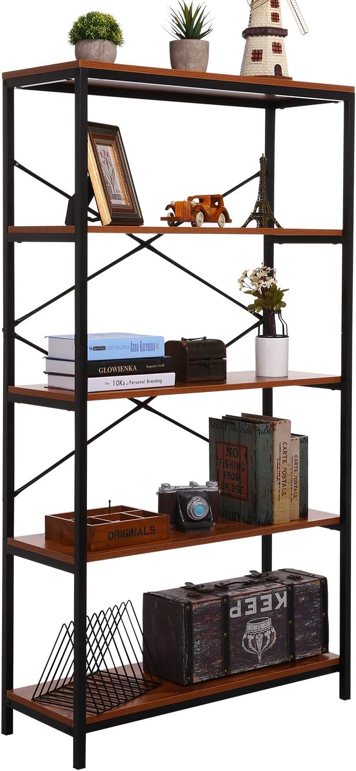 5-Tier Industrial Bookshelf Z171590