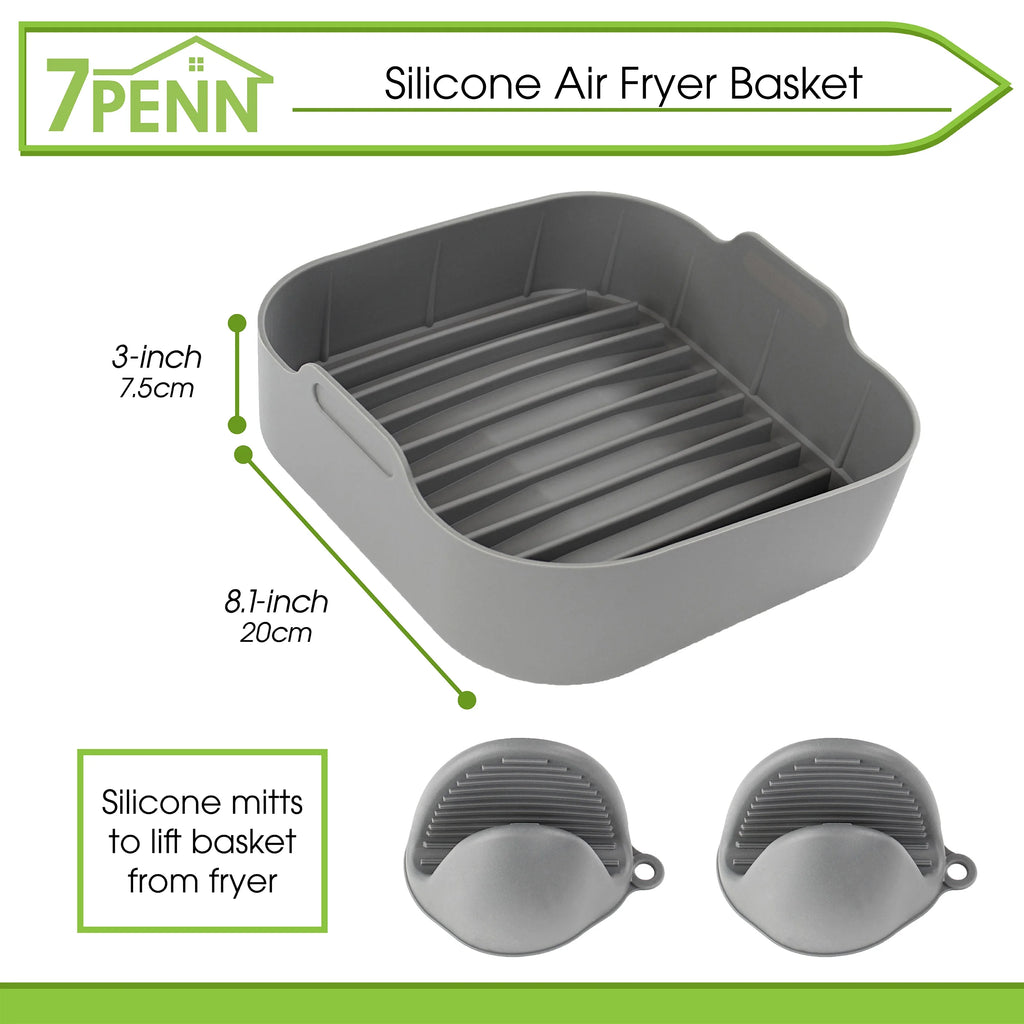 Square Air Fryer Silicone Liner with Gloves V3283