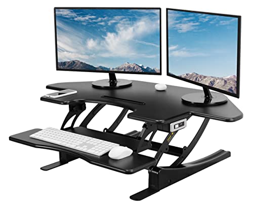 43 inch Electric Height Adjustable Stand Up Desk Converter Black B253896
