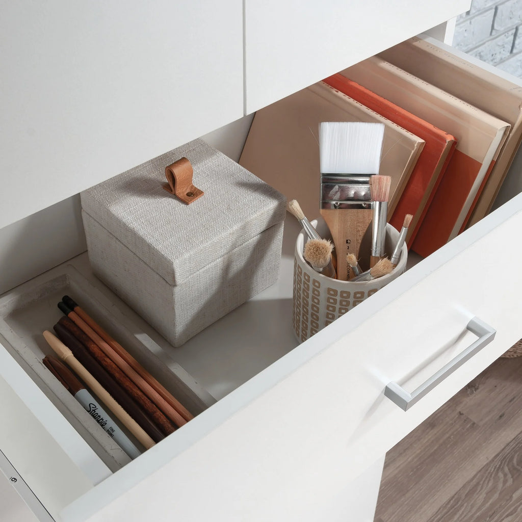 White Engineered Wood Storage Cabinet Z845244