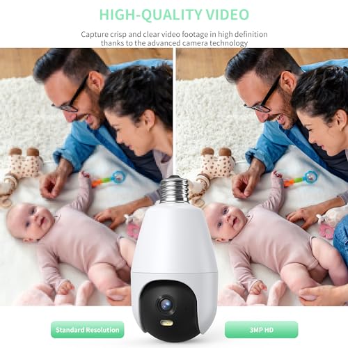 5G Light Bulb Security Camera with Auto Tracking L76121