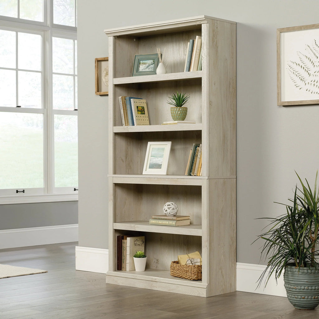 Chalked Chestnut 5-Shelf Bookcase Z893