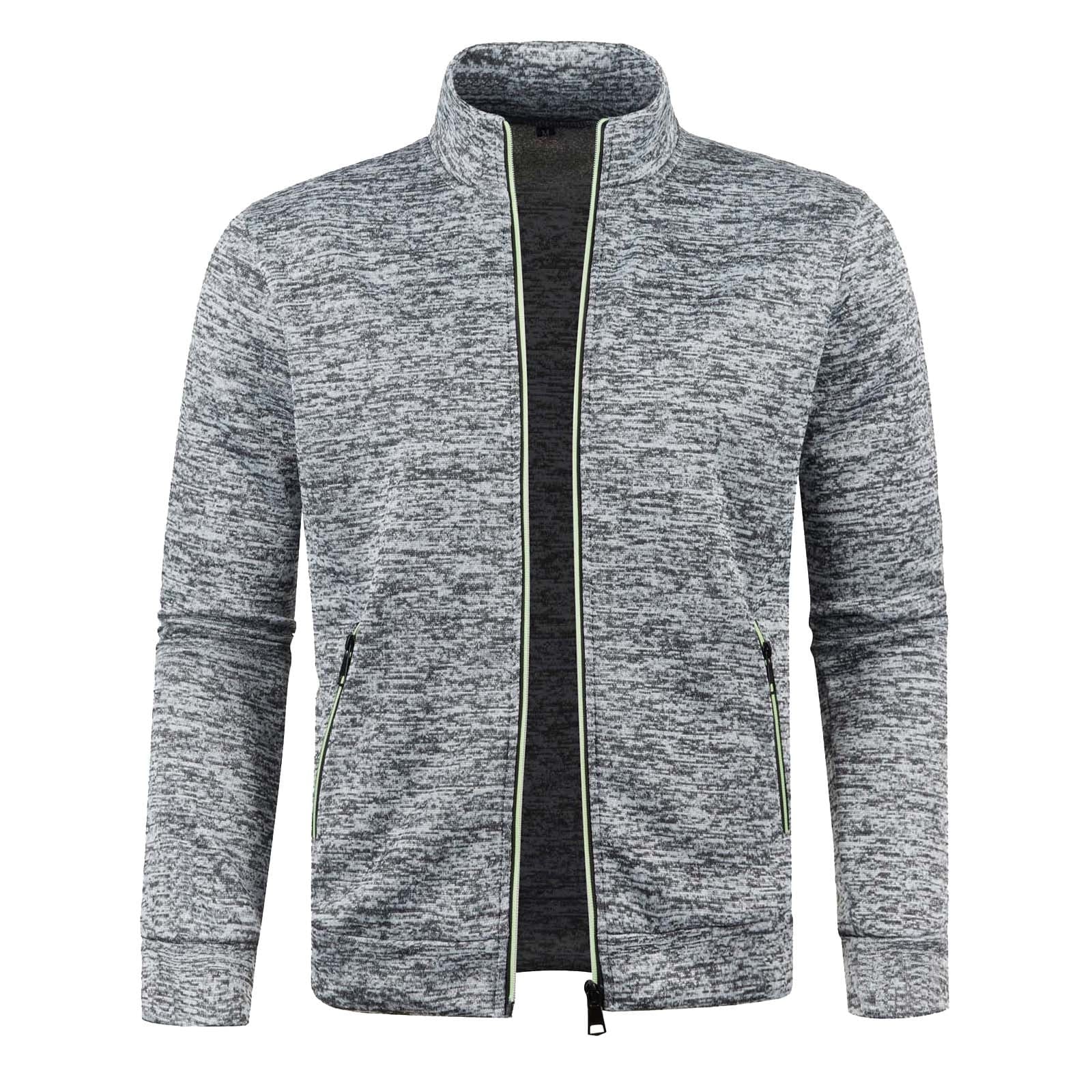 Mens Zip Up Full-zip Hooded Sweatshirt with Side Pocket Slim Fit Lightweight Sweatshirt T5193