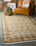 10' 6" x 16' 5" Rectangle Brown Light Blue Area Rug J285291