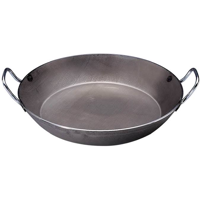 Heavy Quality Steel Round Frypan 2 Handles - 50 cm N430