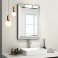 Large Rectangular Wall Mirror 28"x39" Angled Beveled Mirror Frame C127