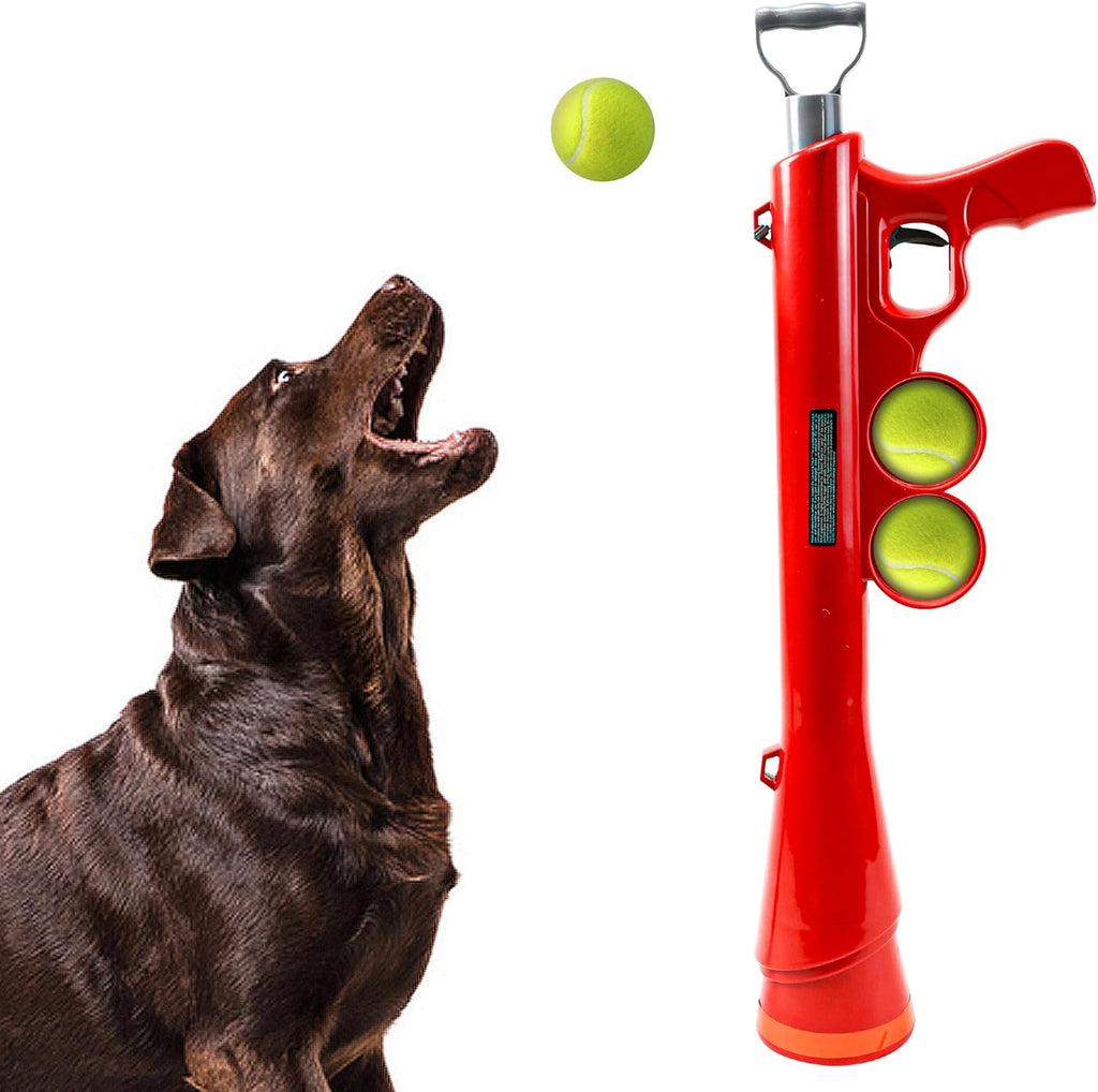 Tennis Ball Launcher Dog Toy with 2 Tennis Balls & Removable Shoulder Strap V549